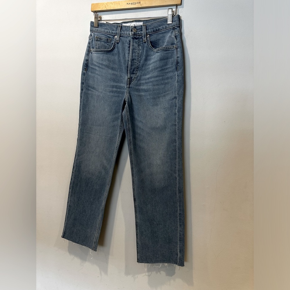 Frank & Eileen Monaghan High Rise Raw Hem Cropped Jeans - Picture 2 of 9
